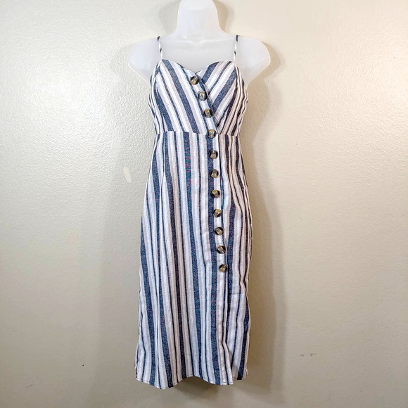 Sky and Sparrow Stripped button down dress   Size XS - Picture 4 of 7